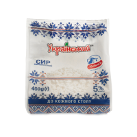 Сир кисломолочний Український 5% п/е 400г
