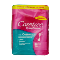 Щоденні гігієнічні прокладки Carefree Ультратонкі Cotton, 20 шт.