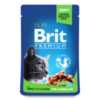 Корм Brit premium з куркою для стерилізованих котів 100г 
