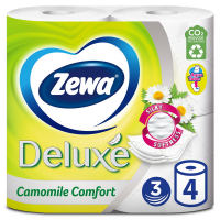 Туалетний папір Zewa Deluxe Camomile Comfort Білий, 4 шт.