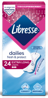 Щоденні гігієнічні прокладки Libresse Dailyfresh Extra Long 24 шт
