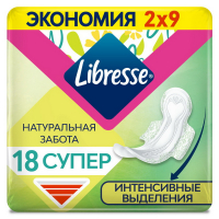 Прокладки Libresse Natural Care Ultra super 18шт.