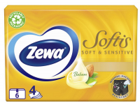 Серветки Zewa Soft Sensitive 4шари 6шт 