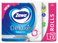 Туалетний папір Zewa Deluxe тришаровий 12 рулонів