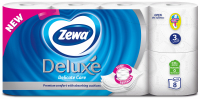 Туалетний папір Zewa Deluxe Delicate Care тришаровий 8 рулонів