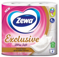Папір туалетний чотиришаровий Ultra Soft Exclusive Zewa 4 рулони