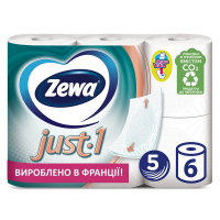 Туалетний папір Zewa Just-1 6шт