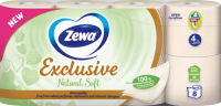 Папір туалетний чотиришаровий Natural Soft Exclusive Zewa 8 рулонів