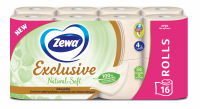 Папір туалетний Zewa Exclusive Natural Soft чотиришаровий 16 рулонів