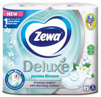 Папір туалетний Zewa Deluxe Jasmine Blossom тришаровий 4 рулони