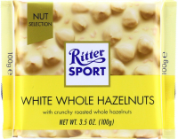 Шоколад Ritter Sport білий з цільними ліс/горіхами 100г