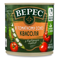 Квасоля Верес в томатному соусі 400г ж/б х12