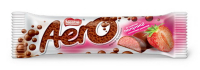 Шоколад Nestle Aero молочний та білий пористий полуниця 30г