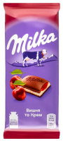 Шоколад Milka молочний вишня 90г