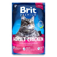 Корм Brit Premium д/дорослих котів сухий з куркою 1,5кг х2