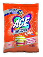 Плямовивідник порошкоподібний для кольорових тканин  Ace Oxi Magic Color, 200 г