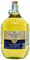 Вино біле напівсолодке Grappolo D`Oro Bianco semi sweet 5л 10,5%