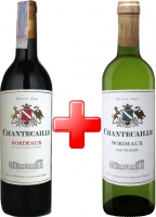 Вино GVG Chantecaille Bordeaux Rouge червоне сухе 12,5% + Sauvignon Blanc біле сухе 11,5% 0,75л*2 шт (набір)