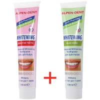 Зубна паста Alpen-Dent Whitening "Sensitive Teeth"+"Aloe Vera", 100 мл+100 мл