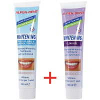 Зубна паста+зубний гель Alpen-Dent Whitening, 100 мл+100 мл