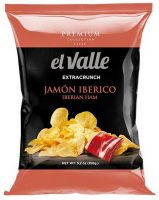 Чіпси el Valle Extracrunch зі смаком хамону іберіко 150г