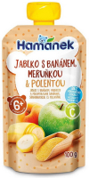 Пюре Hamanek яблуко-банан абрикос полента 100г
