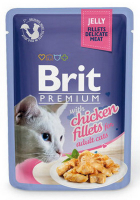 Корм Brit Premium Куряче філе в желе д/дорослих котів 85г