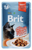 Корм Brit Premium Філе індички в соусі д/дорослих котів 85г
