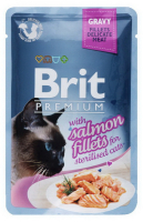 Корм Brit Premium Філе лосося в соусі д/дорослих котів 85г