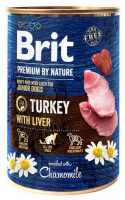 Корм Brit Premium by nature для собак з індичкою 400г