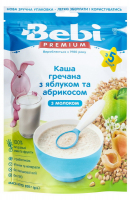 Каша Bebi Premium молочна гречка- яблуко-абрикос  6міс+ 200г