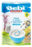 Каша Bebi Premium 7 злаків та чорниця з молоком 200г