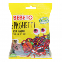 Цукерки Bebeto спагетті веселка 80г 