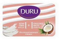 Мило Duru 1+1 біла глина+ олія кокоса 80г