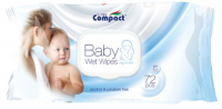 Серветки вологі Ultra Compact дитячі із клапаном Baby Wet Wipes 72шт