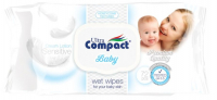 Серветки вологі Ultra Compact дитячі з клапаном Baby sensitive 72шт