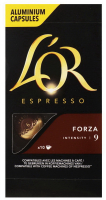 Кава LOR Espresso Forza смажена мелена в капсулах 52г