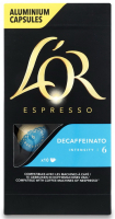 Кава L`Or Espresso Decaffeinato мелена у капсулах 52г