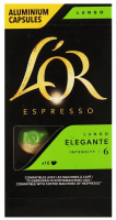 Кава LOR Espresso Elegante смажена мелена в капсулах 52г