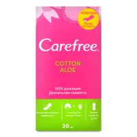 Щоденні гігієнічні прокладки Carefree Cotton Aloe, 30 шт.