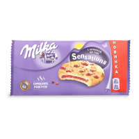 Печиво Milka з начинкою і шматочками молочного шоколаду 156г