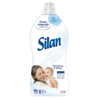 Кондиціонер-ополіскувач безфосфатний гіпоалергенний для дитячих речей Silan Sensitive & Baby, 1,8 л