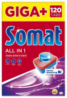Таблетки Somat Giga All in 1 для посудомийних машин 120шт 2160г