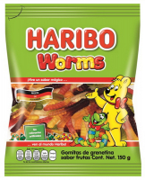 Цукерки Haribo Worms жувальні черв`ячки 150г