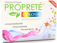 Пральний порошок безфосфатний концентрований для кольорових тканин Proprete Color, 1 кг