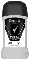 Дезодорант Rexona Men Invisible On black +white стік 50мл