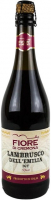 Вино напівігристе Vinicola Decordi Fiore di Cremona Lambrusco Dell`Emilia IGT Rosso напівсолодке червоне 0,75 л 8%