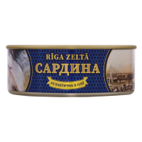 Сардина Riga Zelta в олії ж/б ключ 240г