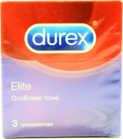 Презервативи латексні Durex Elite, 3 шт.