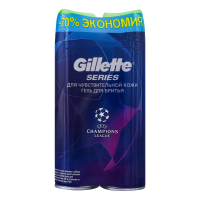 Гель для гоління Gillette Series для чутливої шкіри, 2 шт.*200 мл
